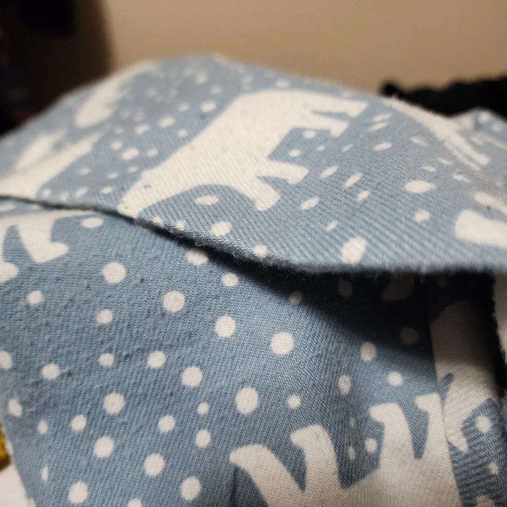 Hanna Andersson Blue Polar Bear Flannel Nightgown
